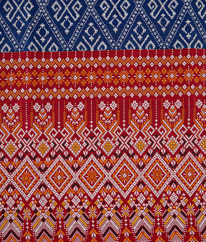 Vải sarong poly-cotton kiểu khâu tay